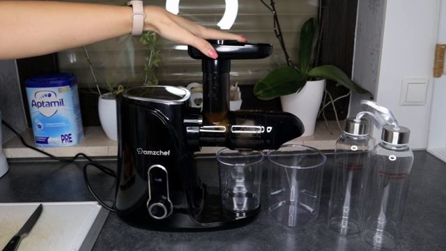 AMZCHEF Entsafter Slow Juicer leistungsstarker Entsafter für Obst und Gemüse TEST смотреть онлайн