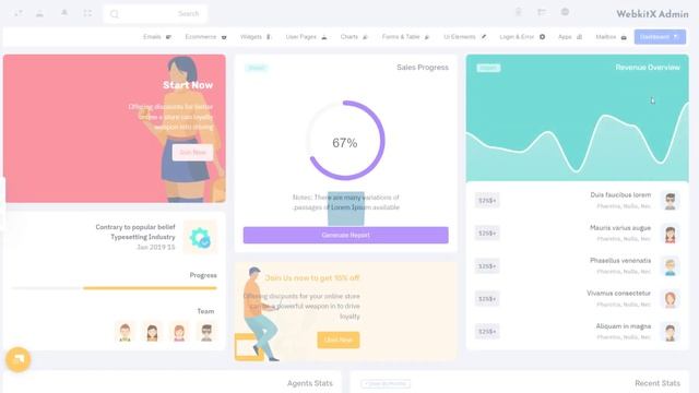 Best RTL Light Bootstrap Dashboard of WebkitX WebApp Templates смотреть онлайн