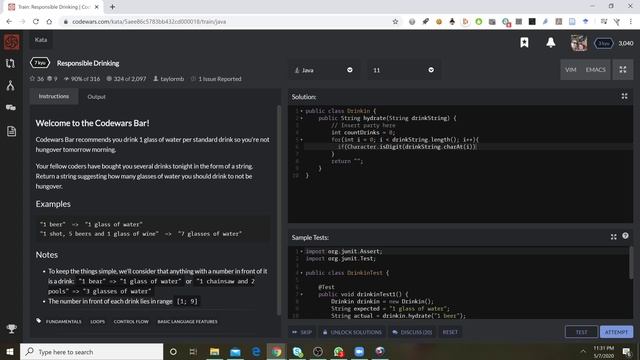 Codewars: Responsible Drinking смотреть онлайн