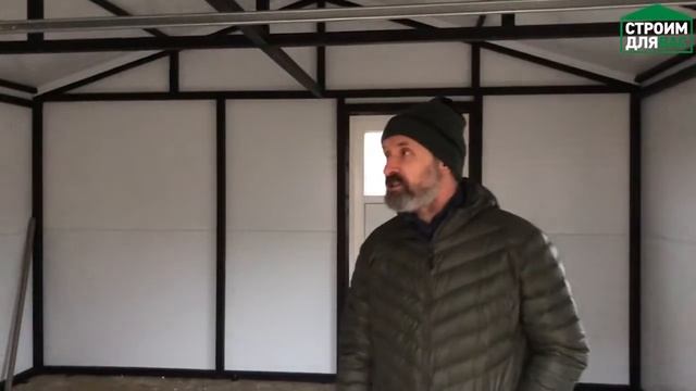ОТЗЫВ О ГАРАЖЕ ИЗ СЭНДВИЧ ПАНЕЛЕЙ В КОРКИНСКИХ ПРОСТОРАХ | СТРОИМ ДЛЯ ВАС | смотреть онлайн
