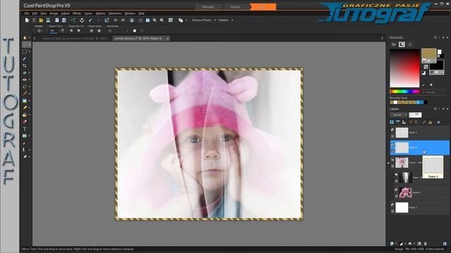 Corel Paint Shop Pro X9 - Fraktal jako maska na zdjęciu смотреть онлайн