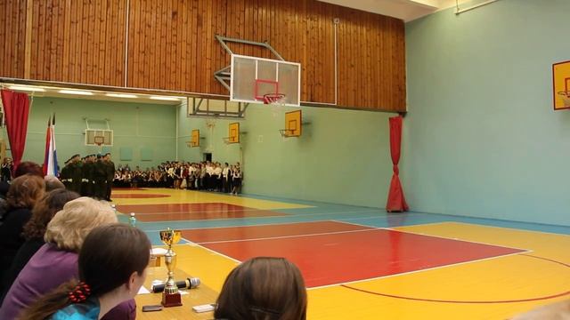 ВЫСТУПЛЕНИЕ МАОУ СОШ №211 НА РАЙОННОМ СМОТРЕ СТРОЯ И ПЕСНИ 14.02.17. смотреть онлайн