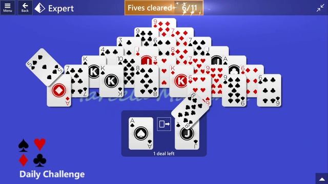 Microsoft Solitaire Collection | Pyramid Expert | April 5, 2023 | Daily Challenges смотреть онлайн