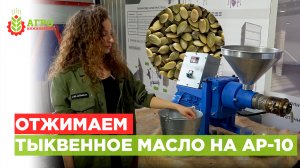 Отжимаем тыквенную семечку на нашем маслопрессе AP-10 и получаем тыквенное масло.