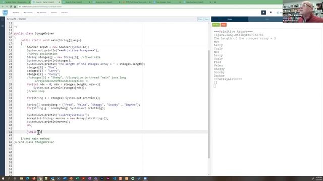 CodeHS Teacher Trainer Kent Pendleton - Comparing & Contrasting Java Arrays & ArrayLists Workshop смотреть онлайн