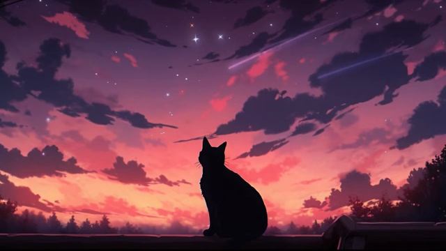 Cat & Sky ☁️ Lofi Ambient Music ? Relax/sleep/healing [ Lofi Hip Hop - Lofi Music ]