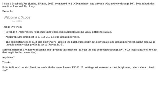 Apple: Blurry fonts on external monitor with MacBook Pro (Retina, 15-inch, 2015) (2 Solutions!!) смотреть онлайн