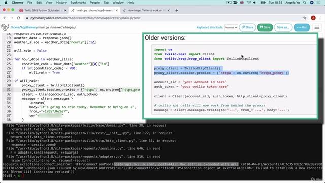 Day 35 - Intermediate+ Keys, Authentication & Envi6 Use PythonAnywhere to Automate the Python Script смотреть онлайн