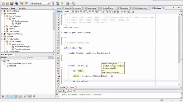 Generating Random Numbers And Creating a Die class смотреть онлайн