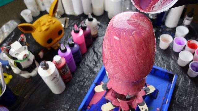 #26) Acrylic pour on a VASE! "How to make a thoughtful VALENTINES DAY gift!!!" (Dirty pour style) смотреть онлайн