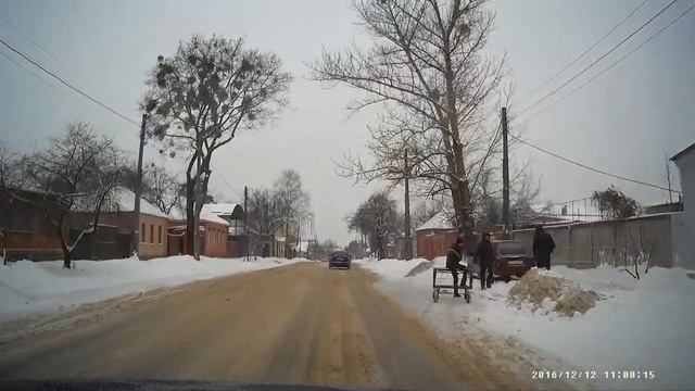 Пример сьемки зимой видеорегистратор GazerF117 смотреть онлайн