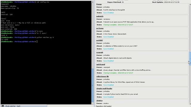 GitHub Watcher Demo смотреть онлайн