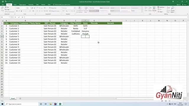 Customers Record Sheet | How to Manage Customers Data In Excel смотреть онлайн