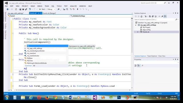 How to save Application Settings using My.Settings on VB.net? смотреть онлайн