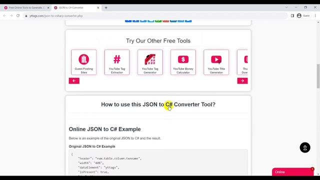 JSON to C# Converter | Convert JSON to C# Classes Online смотреть онлайн