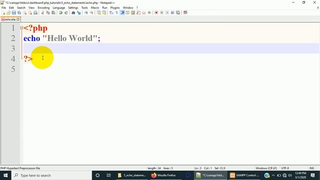 Print a value | Php Tutorial | E3Schools смотреть онлайн