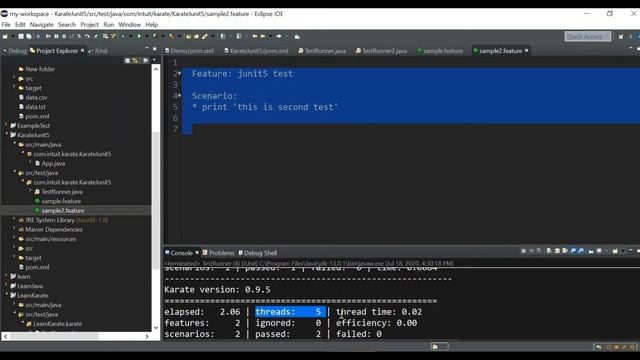 02- JUnit5 |Cucumber HTML Reports & Parallel Execution in Karate | Karate API Test Automation смотреть онлайн