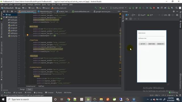Firebase User Phone Authentication verification by OTP in Android смотреть онлайн