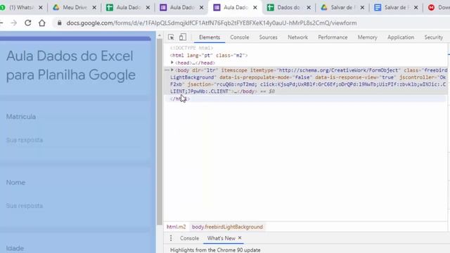 Salvar Dados de Formulário Excel VBA para Planilha Google смотреть онлайн