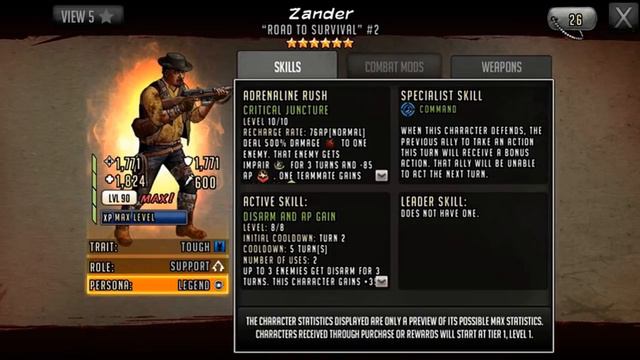 TWD RTS: 6* Zander, Disarm 3 for 3 Turns Active - First Look - The Walking Dead: Road to Survival смотреть онлайн