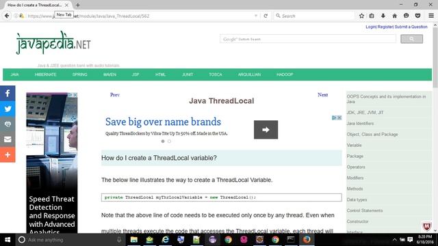 How do I create a ThreadLocal variable?
- javapedia.net смотреть онлайн