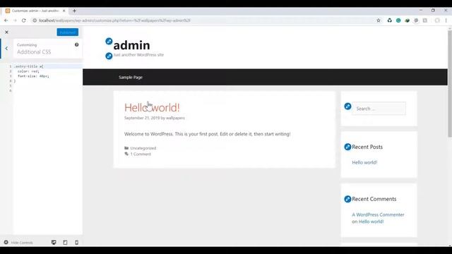 How to add WordPress Custom CSS to any theme based website without any plugin смотреть онлайн