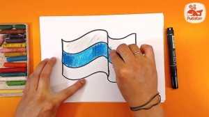 Как нарисовать ФЛАГ РОССИИ / Урок рисования / Простые рисунки ЛЕТОМ