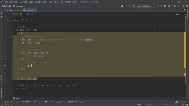 C++ Integer Validation Example смотреть онлайн