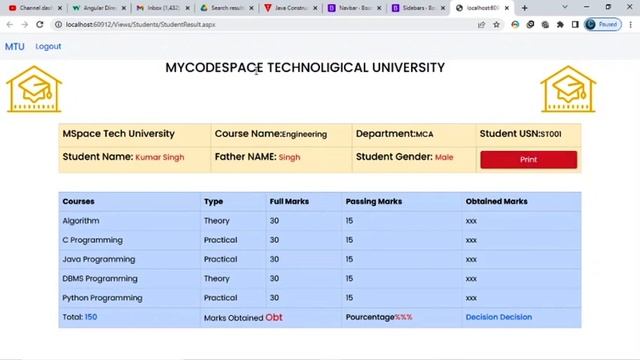 Online Student Result Management System Using ASP.Net C# and SQL Server смотреть онлайн