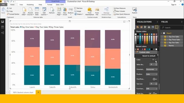 How to Create 100% Stacked Column Chart in Power bi || 100% Stacked Column Chart in Power bi смотреть онлайн