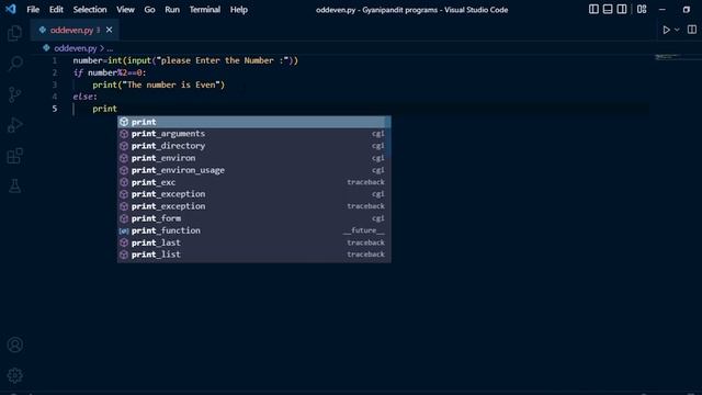 Python program to check whether the number is even or odd смотреть онлайн