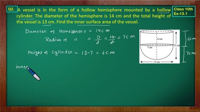Ex 13.1 Q2 Class10 | Surface Area And Volume | Class10 Math | Class10 Ex 13.1 Q2 | Green Board смотреть онлайн