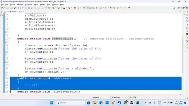 Session_25 Function implementation example in Java смотреть онлайн