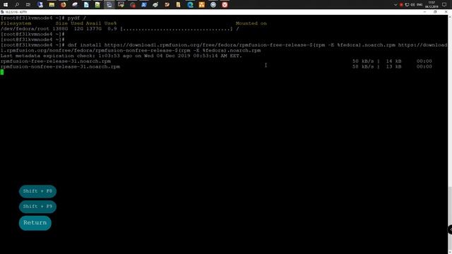 Расширение LVM диска через Cockpit в Fedora Server 31 смотреть онлайн