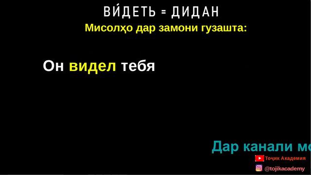 11 ФЕЪЛИ ЗАБОНИ РУСИ ДАР ЯК ВИДЕО. Омузиши забони руси смотреть онлайн