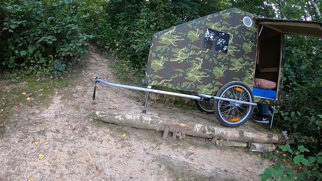 Erste Probefahrt mit dem Fahrrad Wohnwagen + Nachtfahrt | Bike Camper Outdoor Test & Night Drive смотреть онлайн