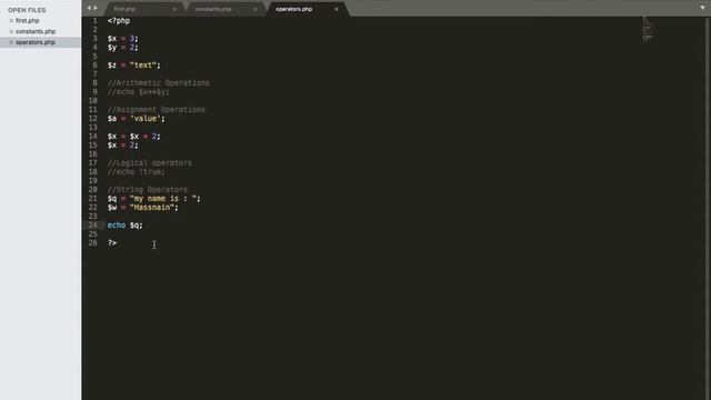 E-commerce using CakePHP - Chapter 2 - PHP Concepts - 4- Operators смотреть онлайн