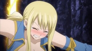 Fairy Tail (2014 series) - Lucy Heartfilia's tummy tickled scene 2