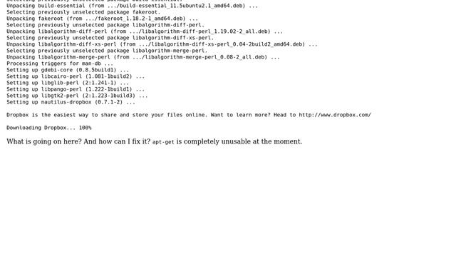 build-essential tries to install unrelated package nautilus-dropbox смотреть онлайн