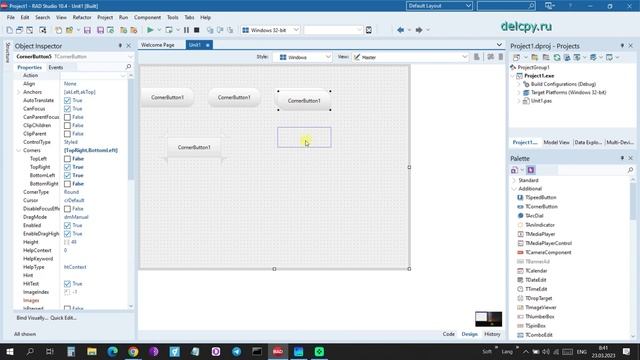 CornerButton Delphi.