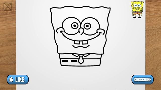 How to draw SpongeBob step by step, EASY смотреть онлайн