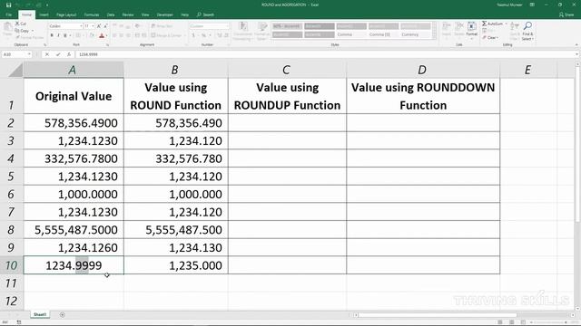 Round Function. #Microsoft Excel Tutorial for Beginners - Full Course смотреть онлайн