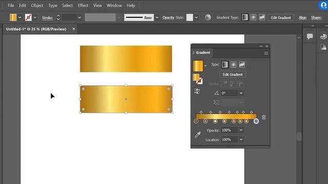 How to create gold gradient in adobe illustrator | Golden text effect смотреть онлайн