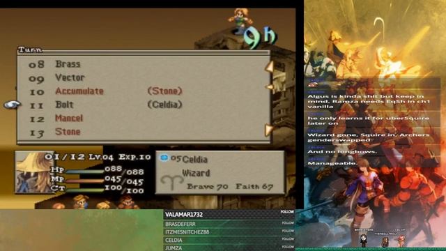 Final Fantasy Tactics Cerabows Mod Lets play stream part 1 смотреть онлайн