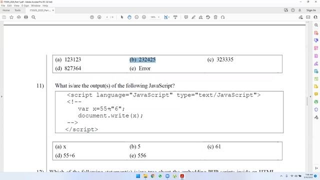 BIT SEM3 - Web Application Development II - 2020 Past Paper - Paper 1 смотреть онлайн