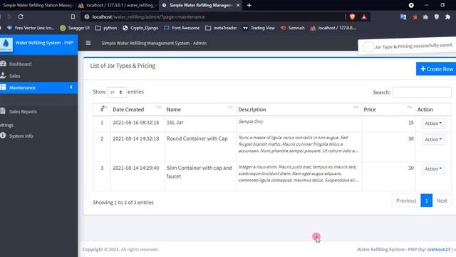 Simple Water Refilling Station Management System in PHP DEMO смотреть онлайн