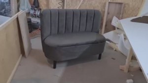 Диван в сегментной стяжке своими руками.  Делаем диван. Обивка дивана. Интересный диванчик.