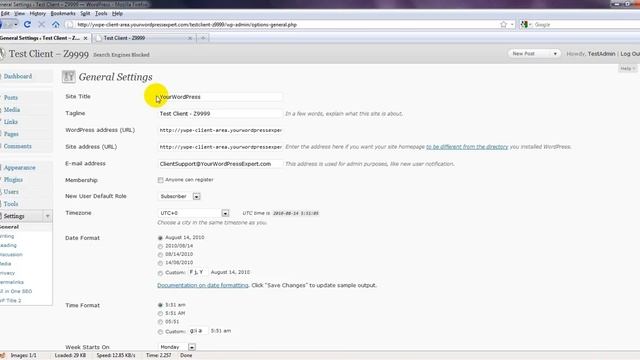 WordPress Tutorial: Changing your Site Title and Tagline смотреть онлайн