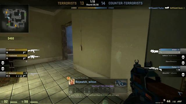 Counter-Strike Global Offensive - Mirage bomb defending 1v2 смотреть онлайн