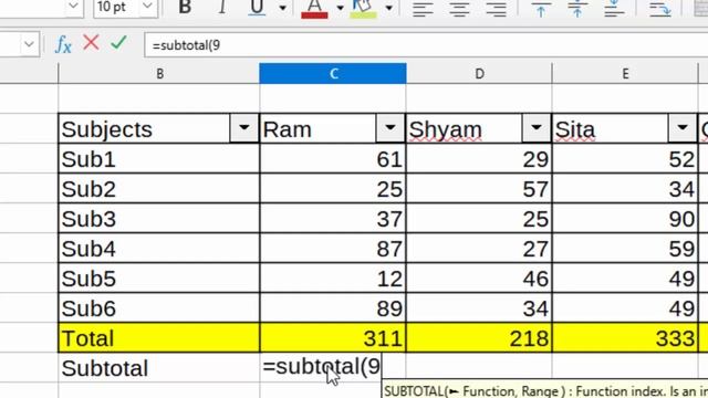 Subtotal and Total in Libre calc@COMPUTEREXCELSOLUTION смотреть онлайн